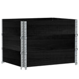 Pallet Collars 3 pcs Black 80x60 cm Solid Wood Pine 3295363