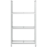 3-Layer Tyre Shelf Silver 110x40x200 cm Steel 4016970