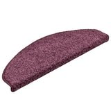 Stair Mats 15 pcs 65x21x4 cm Dark Purple Half Round Large 322385
