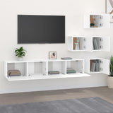 Wall-mounted TV Cabinet White Engineered Wood 3114574