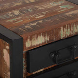 End Table Multicolour 40 x 40 x 80 cm Solid Reclaim Wood 4015988