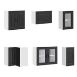 11 Piece Kitchen Cabinet Set Kalmar Black Engineered Wood 3314882