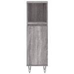 ZNTS 3 Piece Bathroom Cabinet Set Grey Sonoma Engineered Wood 3187795