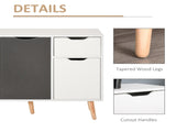 Sideboard Floor Standing Storage Cabinet with Drawer for Bedroom, Living Room, Home Office, Grey T3398P344456