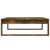 Coffee Table Smoked Oak 100x100x35 cm Engineered Wood 815999