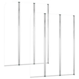 Bath Enclosures 2 pcs 104x130 cm Tempered Glass Transparent 146228