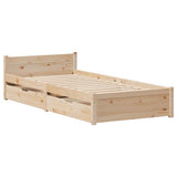 Bed Frame without Mattress 90x200 cm Solid Wood Pine 3301682