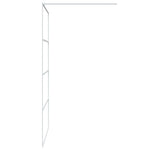 Walk-in Shower Wall White 115x195 cm Clear ESG Glass 152143