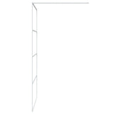 Walk-in Shower Wall White 115x195 cm Clear ESG Glass 152143