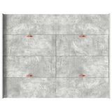 Storage Bed Frame Concrete Grey 140 x 200 cm Engineered Wood 3335296