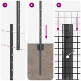 Welded Wire Fence with Post 100 x 1 m PVC-Coated Steel 3336663