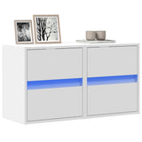 TV Wall Cabinets with LED Lights 2 pcs White 41x31x45 cm 852272