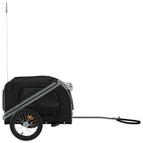 Pet Bike Trailer Black and Grey Oxford Fabric and Iron 93874