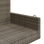 ZNTS Swing Bench Grey 119x56x48 cm Poly Rattan 365627