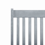 Sun Lounger Grey Wash Acacia Hardwood Full-Length Foldable 45957