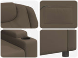 Recliner Massage Chair Grey 75 x 95 x 106 cm Fabric 42051150