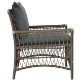 Garden Chair with Cushion Grey 73 x 61 x 77 cm Poly Rattan 42006219
