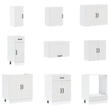 14 Piece Kitchen Cabinet Set Kalmar White Engineered Wood 3314971