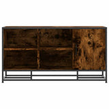 Shoe Bench Smoked Oak 100x40x53.5 cm Engineered Wood and Metal 849216