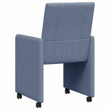 Dining Chairs with Wheels 2 pcs Blue 57 x 66 x 94 cm 42017804