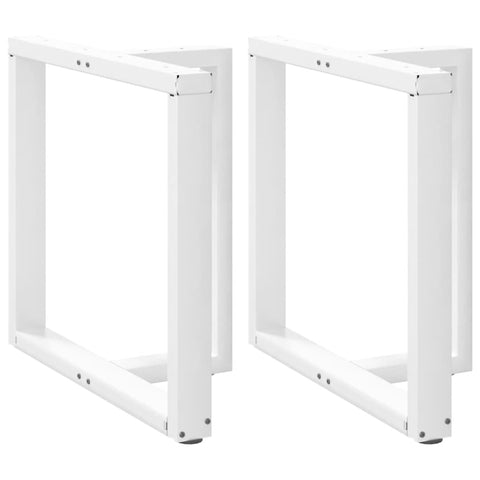 ZNTS Dining Table Legs T-Shaped 2 pcs White 70x35x cm Steel 4013057