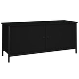 TV Cabinet with Doors Black 102x35x45 cm Engineered Wood 826290