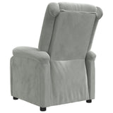 Recliner Chair Light Grey Velvet 342399