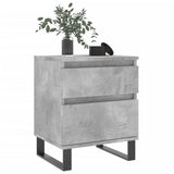 ZNTS Bedside Cabinet Concrete Grey 40x35x50 cm Engineered Wood 830692