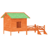 Dog Kennel Brown 159x120x88.5 cm Solid Wood Pine 172270