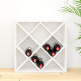 ZNTS Wine Cabinet White 62x25x62 cm Solid Wood Pine 821543