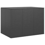 Garden Cushion Box PE Rattan 145x100x103 cm Black 317229