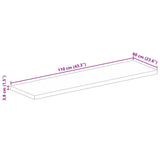 Table Top 110x60x3.8 cm Rectangular Solid Wood Acacia 370994