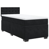 Box Spring Bed with Mattress Black 90x190 cm Velvet 3286188
