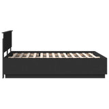 Bed Frame with Headboard Black 160 x 200 cm Engineered Wood 3408055