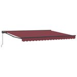 Retractable Awning Manual Burgundy Red 400x300 cm Fabric 3330521