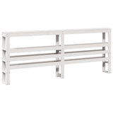 Bed Frame without Mattress White 180x200 cm Super King Solid Wood Pine 3305807