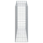 Arched Gabion Basket 200x50x140/160 cm Galvanised Iron 153397