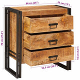 Sideboard with Drawer Brown 66 x 33 x 70 cm Solid Mango Wood 4016718