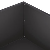 Garden Planter Black 100 x 100 x 30 cm Cold-rolled Steel 8005078