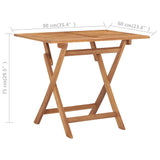 Outdoor Dining Set Teak Natural Fine Sanded Teak Hardwood Medium 3059976