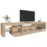 TV Cabinet with LED Lights Sonoma Oak 215x36.5x40 cm 3152796