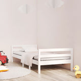 Bed Frame without Mattress White 90x190 cm Single Solid Wood Pine 821635