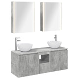 Bathroom Cabinet Set 5 pcs Concrete Grey 53 x 15.5 x 70 cm 3406370
