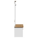 Hallway Cabinet with Hooks BODO White and Brown 50x40x157 cm 4016873