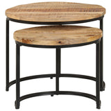Nesting Tables 2 pcs Rough Mango Wood 337999