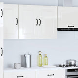 Kitchen Wall Cabinet Kalmar High Gloss White Engineered Wood 853589