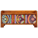 Shoe Cabinet Multicolour 90 x 35 x 40 cm Solid Acacia Wood 4016514