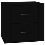 ZNTS Bedside Cabinet Black 50x39x47 cm 816705