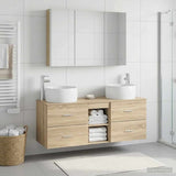 Bathroom Furniture Set 4 pcs Sonoma Oak 3407025