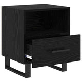 Bedside Cabinet with Drawer 2 pcs Black Oak 40 x 35 x 47.5 cm 882091